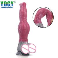 New Silicone Masturbation Stick Gog Cock Simulated Penis Animal Dildo Ffemale Adult Sex Toy251d