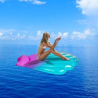 Toptan yaz mor deniz kabuğu şişme yüzer yüzük yüzük havuzu şamandıra hava yatakları yatak plaj havuzu oyuncak su sporları