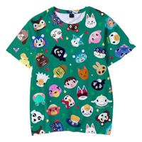 Мужские футболки аниме животные пересекают детскую футболку милые топы Tom Nook