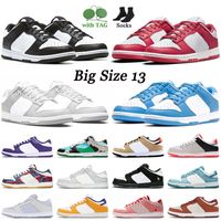 Big Size 13 Running Shoes for men women Low Top Leather Platform Sneakers Black Archeo Pink Grey UNC Coast Summit White Chunky Parra Green Paisley Mens Trainers 36-47