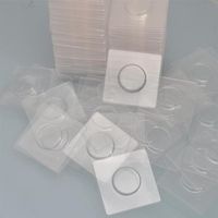 100pcs whole clear square lash trays plastic transparent blank eyelash tray holder for eyelash packaging box case container206N