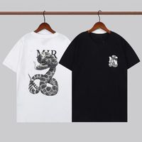 22SS Erkek Tişörtleri Yaz Tasarımcısı Tshirt Erkek Hip Hop Sokak Giyim Pamuk Harfleri Basılı High Street O-Neck Çift Üstler
