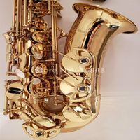 Yanagisawa A-990U ALTO SAXOPHONE BRASS GOLD LACQUER E FLAT MUSICAL INSTRUMENTS EB Tune sax avec un porte-parole en nylon Case289p