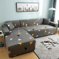 Stuhlabdeckungen Sofa Abdeckung für Wohnzimmer Stretch Bedruckte Slipcover L Form Ecke Funda Elastische Couch 1/2 / 3/4-Sitz
