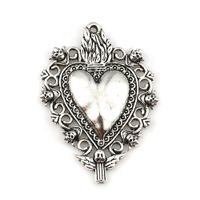 5 Pcs Zinc Based Alloy Pendants Heart Color For Earrings Necklace Making Angel Kinds Style Jewelry Diy Charms Findings