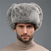 Berets Fur Hat Winter Thickened Warmth And Cold- proof Outdoo...