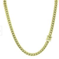 10mm Mens Cuban Miami Link Chain 14k Gold Plated Stainless Steel 160 Grams HEAVY212j