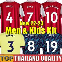 Versão do Fans Player 424 Arsenal camisetas de futebol 21 22 artilheiros ODEGAARD THOMAS PEPE SAKA TIERNEY HENRY WILLIAN SMITH ROWE 2021 2022 Homens Kit infantil uniforme