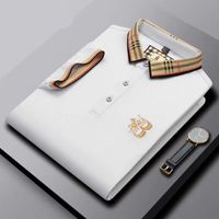 High-End-Marke Sticked kurzärmeliges Baumwoll-Polo-Hemd Männer S T Shirt Koreanische Modekleidung Sommer Luxus Top M --- 5xl