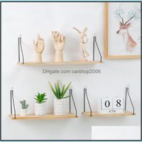 Other Home Decor Garden Nordic Style Decorative Shees Storage Rack Wooden Wall Decoration Garage Kit Shelf Room Drop Delivery 2021 Sqawh