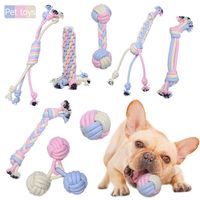 Evcil hayvan oyuncakları pamuk halat kedi köpek renkli düğümler çiğneme oyuncaklar düğüm köpekler için köpekler için köpek köpekleri kedi dayanıklı örgülü kemik ipi266w