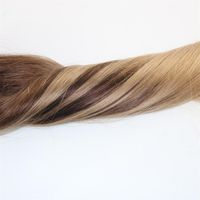 120Gram Virgin Remy Balayage Hair Clip in Extensions Ombre Medium Brown to Ash Blonde Highlights Real Human Hair Extensions214Y