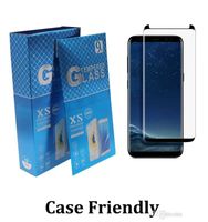 2022 Case Friendly Gehard Glas 3D Gebogen Geen Pop-up Screen Protector voor Samsung Galaxy S22 Opmerking 20 Ultra 10 9 8 S7 EDGE S8 S9 S10 S20 S21 PLUS