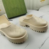 Designer Women Hole Slippers Mens Rubber Sandals 5CM 2. 5CM T...