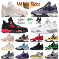 2022 Newest Jumpman 4 4s Basketball Shoes Designer Woman Canvas Canyon Purple White Oreo Shimmer Black Cat Zen Master Red Thunder Sports