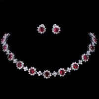Emmaya Luxury Cubic Zircon Crystal Bridal Jewelry Sets Neckl...