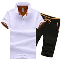 Men's Tracksuits Summer Shirts Casual Tracksuit Fashion Short Sleeve Shirt Male Brand Business Mens Clothing 2 Pieces Sweatsuit Men Shorts