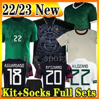 22 23 Mexiko Soccer Jersey Player Version Fans National Copa America 2021 2022 Kit+Socks Full Set Chicharito Lozano Guardado Raul Men Kids Women Football Shirts Top