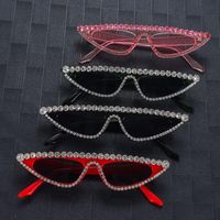 Occhiali da sole Ocgle di moda occhiali UV400 gatto strass telaio di occhiali da sole da sole da sole