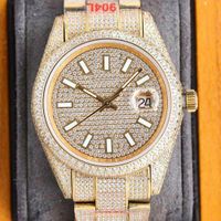 Full Diamond Mens Watch Automatische mechanische Uhren 40 mm Lady Armbanduhr aus 904L Edelstahl Montre de Luxe