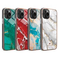 Custodia per telefono per texture in marmo gradiente glitter per il nuovo iPhone 11 12 13 pro max xr xs max 7 8 più cover sul paraurti resistente agli shock