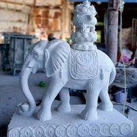 Другие художественные и ремесленные фабрики прямые продажи камень резьба из камня Слон Слон Животный пары украшенные украшения живописные места