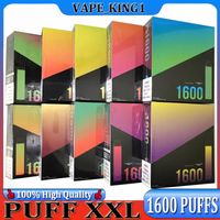 Puff XXL Jednorazowe Vapes Elektroniczny papieros 1600 Puffs Vape Urządzenie 1000mAh 6.5ml Pod 46 Kolory Dostępne E CIGS Bar Wysoka jakość
