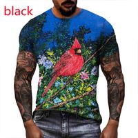 Heren T-shirts Zomer mannen Casual 3D Gedrukt Northern Cardinal T-shirt Unisex Birds Animal Short Sheeves Tops
