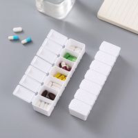 7 Grids Home Travel Pill Box Soporte Semanal Medicina Almacenamiento Organizador Contenedor Tableta Dispensador Injelación independiente