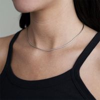 Chokers Minimalist 316L Stainless Steel Necklace Snake Chain Choker Simple Gold Plated For Women Jewelry GiftChokers