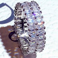 Anillos de clúster Fashion coreano Doble capa Micron incrustaciones Pendientes de diamantes de diario iluminador Temperamento All-Match Super CALIDAD EXQUISITE PENDINGCLU