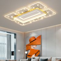 Modern LED Tavan Işıkları Fikstür Basit Salon Salonu Dekorasyon Işık Yaratıcı Yıldızlı Gökyüzü Dikdörtgen Tavan Lambası Lüks Romantik Yatak Odası İç Aydınlatma