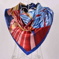 New Women Scarves Hijabs Fashion Luxury Red Gold Large Silk ...