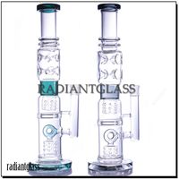 Hookahs Giant 15. 4" Glass bong Whistle sugar perforate a...