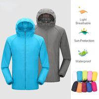 Vestes pour hommes Camping Rain Veste Hommes Femmes Sun Protection solaire Vêtements Pêche Chasse Vêtements Vêtements Sac à vent de peau rapide avec Pocke
