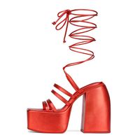 Compre al por mayor Zapatillas Negras Rojas Zapatos Tacon Grueso de bajo  precio \u0026 de calidad con envío gratuito | Es.DHgate
