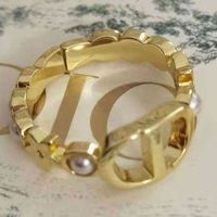 Nuevo diseño de anillo abierto Pearl Five Pointed Star Material Luxury_XGXC