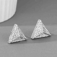 Boucles d'oreilles charme populaire Coin Men's Fashion personnalisé petit triangle simple géométrique 2201132792