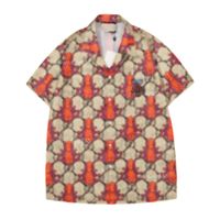 Erkekler sıradan gömlek tasarımcısı bluz moda mektubu baskı slik bowling gömlek erkek artı elbise gömlek yaz kısa kollu tshirts tees gömlek m-3xl