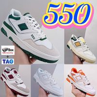 Moda 550 Running Sapatos brancos naturais verde cinza Creme azul marinho masculino Sea Salt Sal
