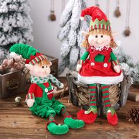 2022 Nuove decorazioni natalizie bambola peluche peluche giocattolo gamba appesa alle bambole sedute bambole ornamenti per bambini ornamenti per bambini 48 cm