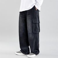 Black Wide Leg Corduroy Pants 