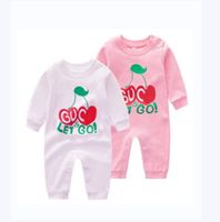 Baby Boys Girls Brand Rompers Spring Autumn Autumn Leavons Letters Printed Belesuits Cotton Toddler Long Sleeve Romper inhoes Onesies