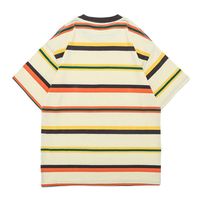Men' s T- Shirts Japanese Street Retro Black Stripe Short...