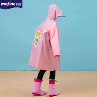 Mingjia children's raincoat EVA cartoon middle school and primary full body rain gear baby one-piece bag