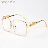 Popularne modne sportowe okulary przeciwsłoneczne dla mężczyzn kobiety fajne złoto srebrne lampart metalowy rama czarna szara przezroczysta soczewki Rimles317x