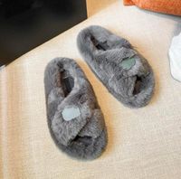 High Quality Wool Slippers Women Winter Warm Solid Color Fas...