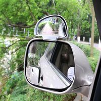 Car Mirror Blind Spot glass Side Wide Angle Auto Rear View Adjustabe for parking universal slivery black white option1877