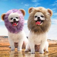 Cat Dog Wig Lion Mane Pet Costume For Halloween Christmas Party Puppy Cat Hat Funny Dog Cosplay Dressing Up Pet Accessories L220606