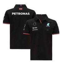 남자 티셔츠 메르세데스 벤츠 F1 팀 라펠 페트로나스 모터 스포츠 경주 통기성 캐주얼 한 여름 자동차 팬